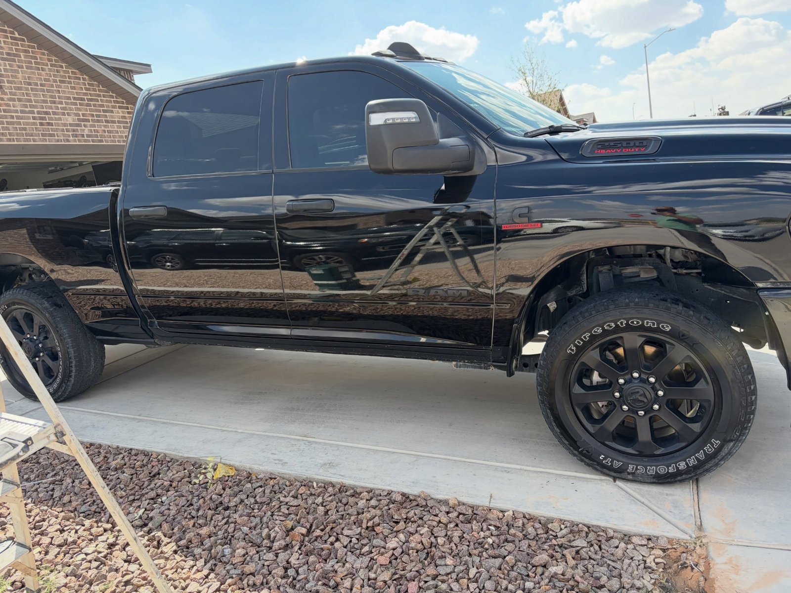 Polished black Ram truck